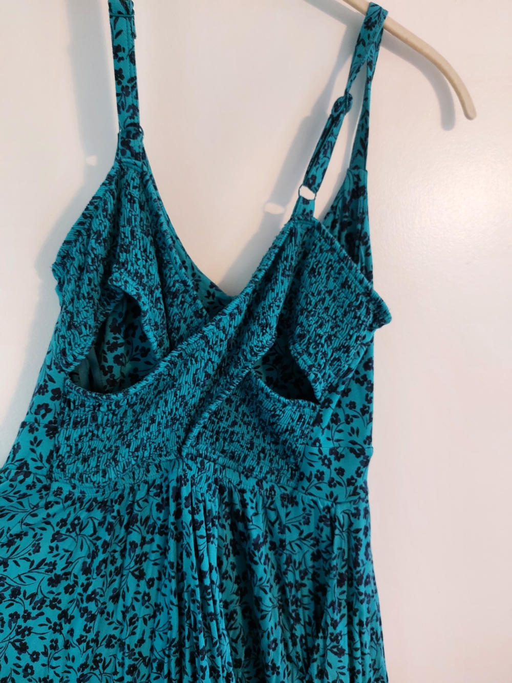 torrid Teal Blue Floral Midi Dress - Picture 2 of 3